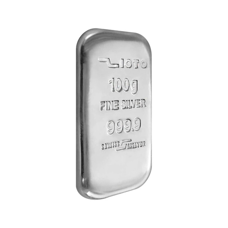 شمش نقره زیوتو 100 گرمی عیار 999.9